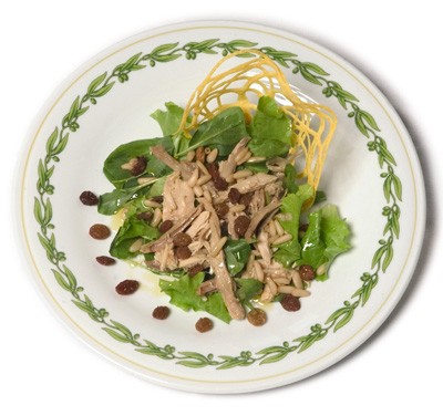 Insalata di Gallina Padovana con uvetta e pinoli