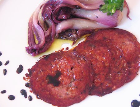 Radicchio tardivo con sopressa all'aceto