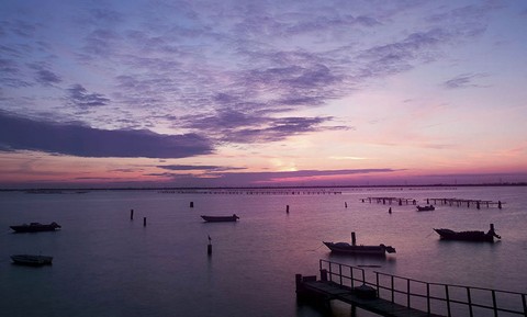 Tramonto nel Delta del Po